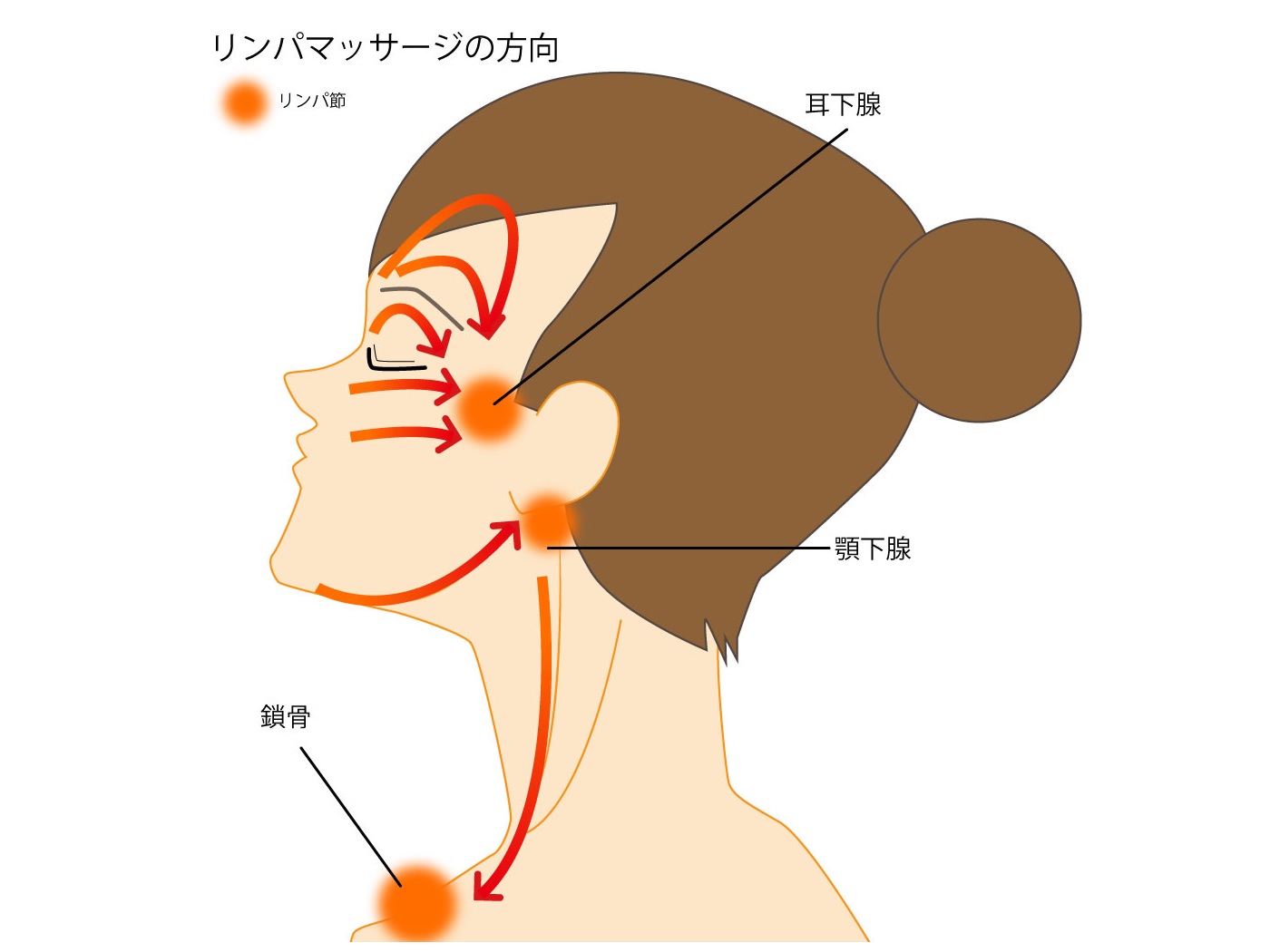 リンパを流す方向