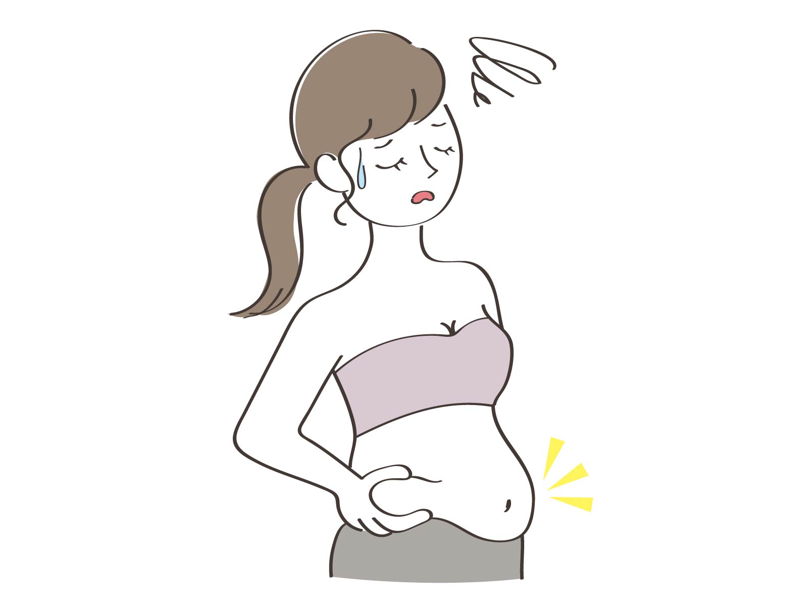 40代になりお腹の脂肪が気になる女性
