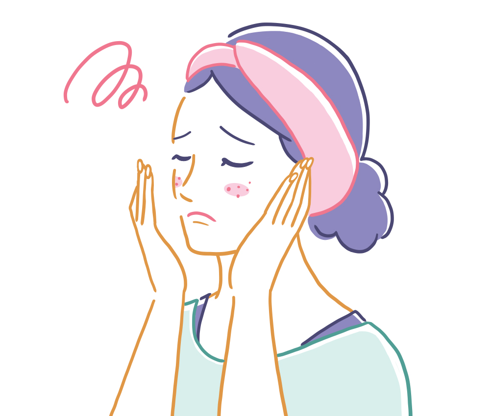 ゆらぎ肌になり、刺激を受けやすくなってベストな肌状態を維持できないことに悩む女性