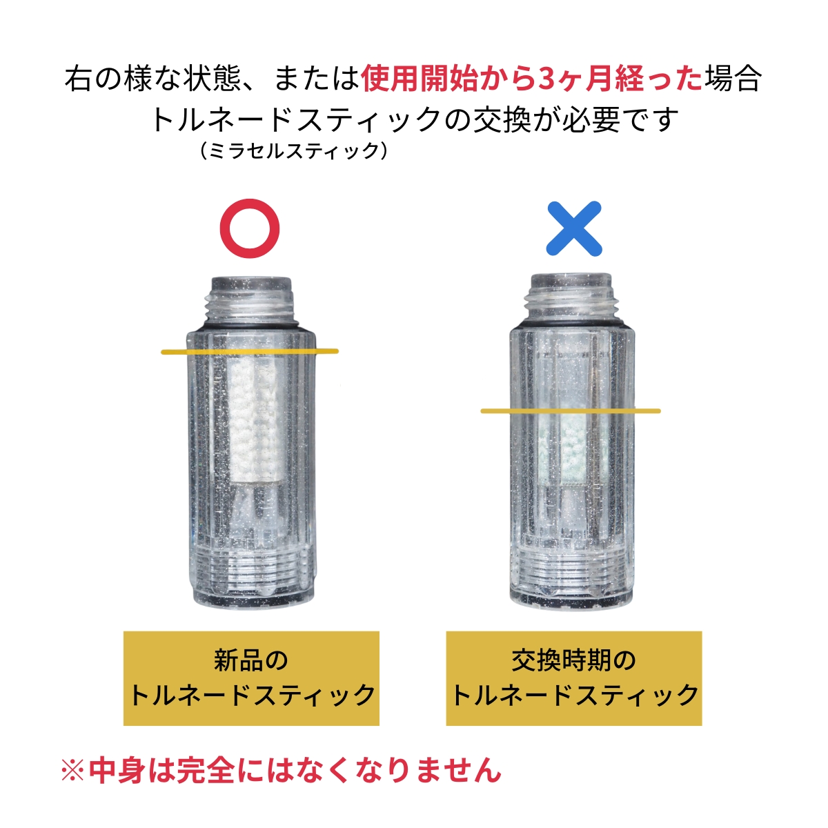 ミラブル トルネードスティック 交換目安